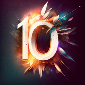10 numeral10,colourful