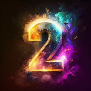 2 Number 2, illustrated, colourful