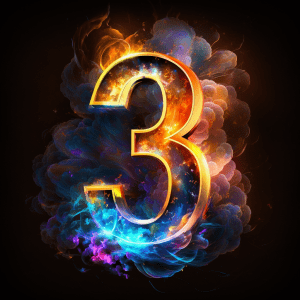 3 Number 3, illustrated, colourful