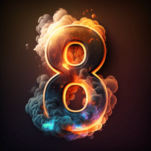 8 Number 8, illustrated, colourful