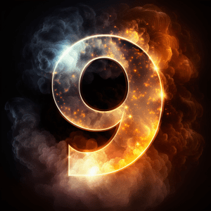 9 Number 9, illustrated, colourful